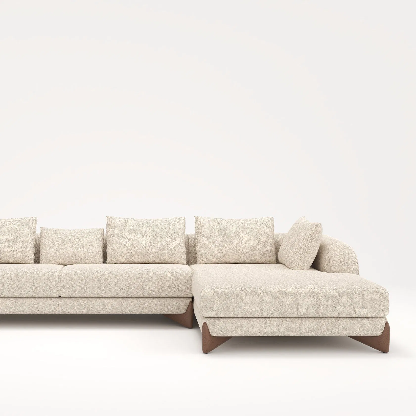 Luxurious Fabric PU Leather Home Modern Leisure Modern Sofa