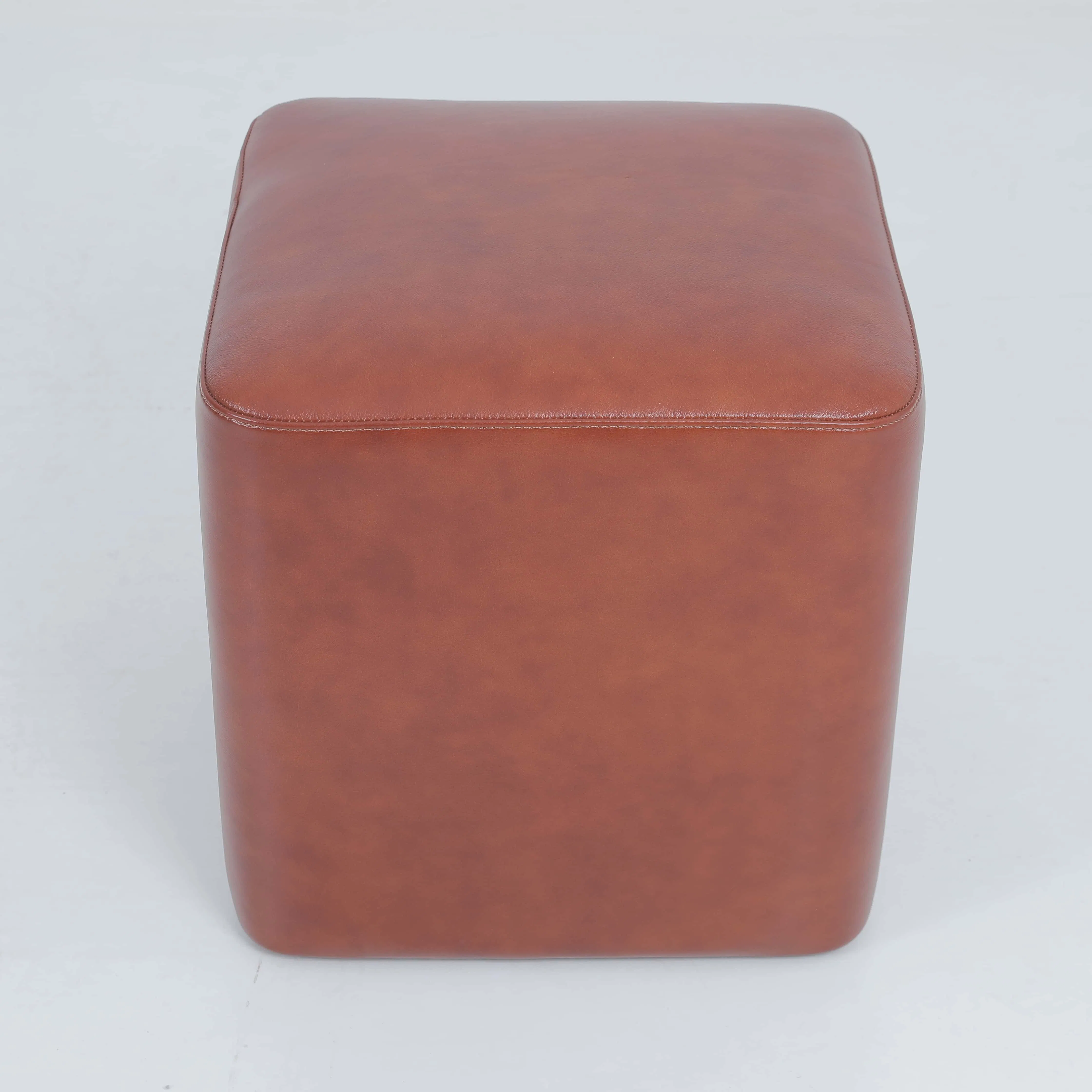 Modern Luxury Square Ottoman Stool Living Room Synthetic Leather Ottoman Pouf