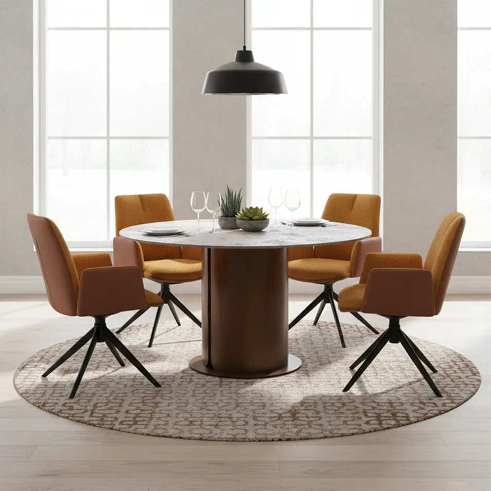 Orange Accent Chair View 2