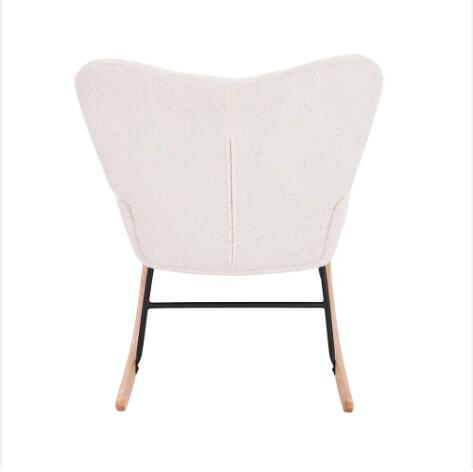 Wingback Rocking Household Chair Velvet Padded Seat Comfortable Accent Armchair ZG31-002