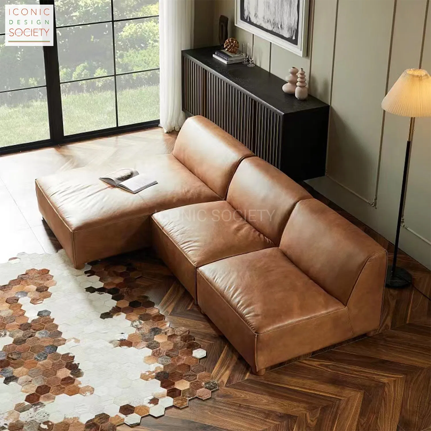 Sectional Leisure Couch Modern Living Room Furniture Modular Real Genuine Leather Sofa Set Home Furniture