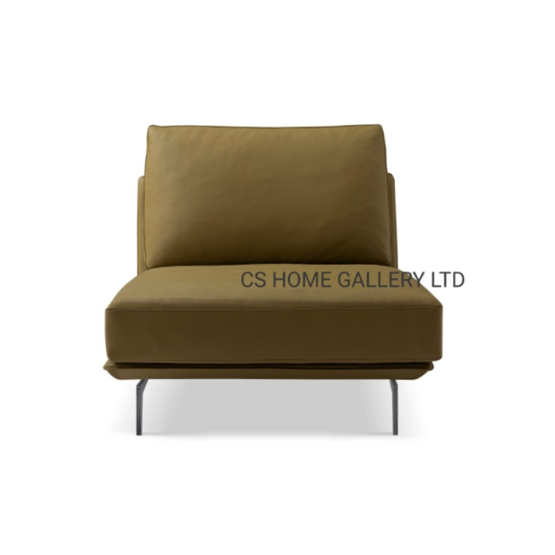 Single Armchair Living Room Bedroom Balcony Leisure Set Leather Sofa