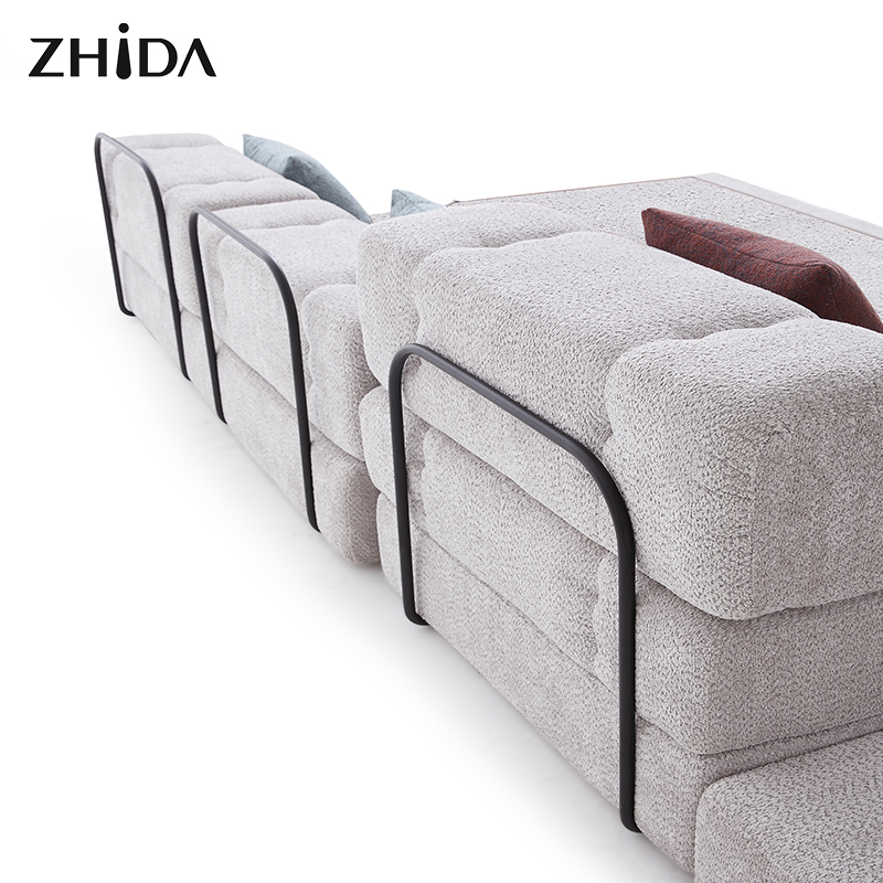 Compressed Sofa Modern Wide Seated Deep Double Chaise Compression Sofa Bed