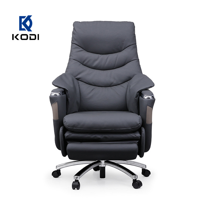 High End Office Chair Reclining Massage Leather Large Class Chair Electric Boss Chair
