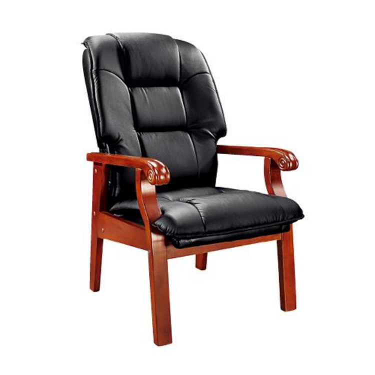 Soft Seating Armrest Office Executive Wooden Chair (HY-NNH-A12)