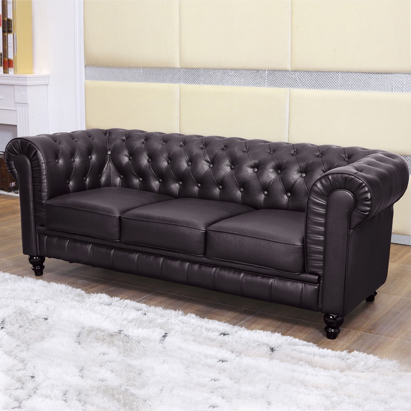 Customized American Leisure Leather Chesterfield Sofa