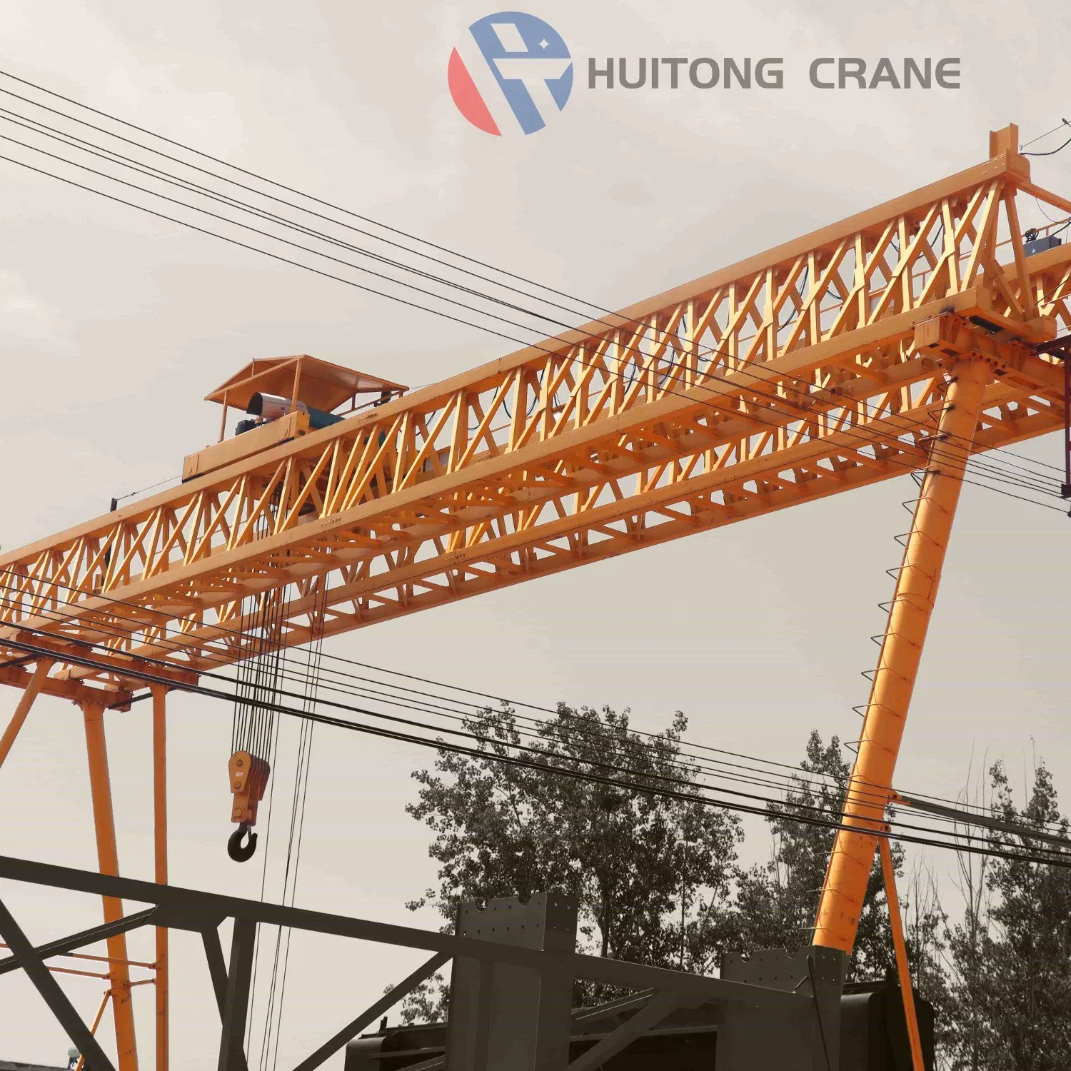 120 Ton Double Girder Gantry Crane with Heavy Hook