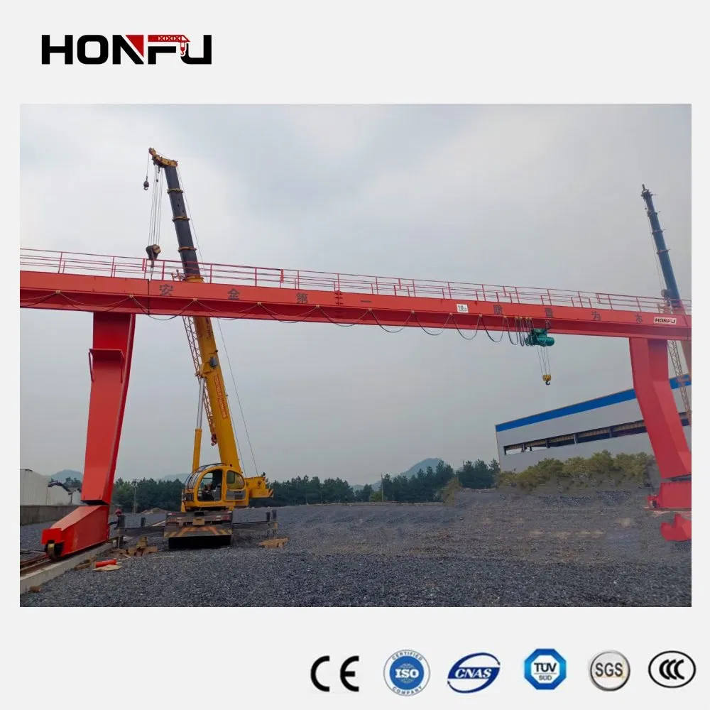 Factory Overhead Crane 5t 10t 15t 20t 30t 40t 50t 55t 100t Single Girder &amp; Double Girder Overhead Crane Bridge Hydraulic Rubber Tyred Gantry Crane