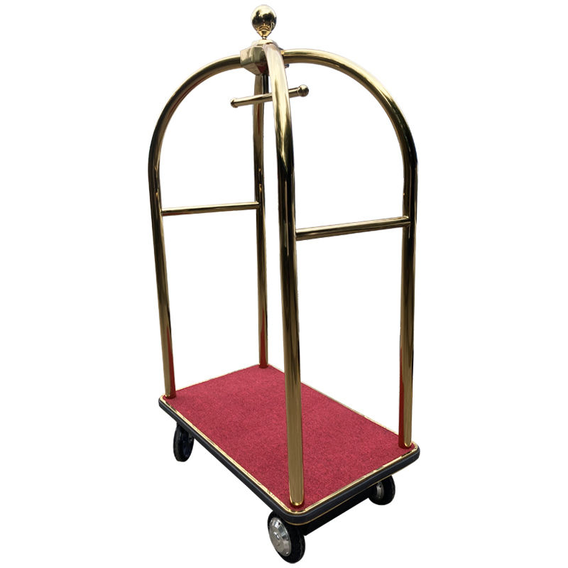 Custom Modern 4-Wheel Metal Hotel Trolley Electric Luggage Cart