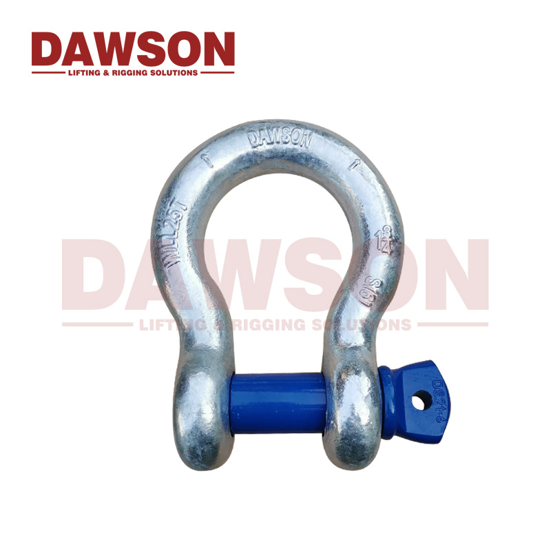 Dawson Hot DIP Galvanized Us Type Screw Pin Bow Shackle for Lifting