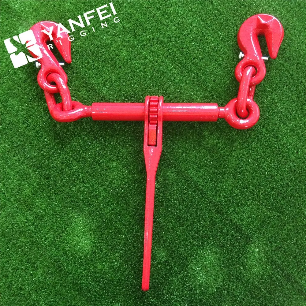 Red G80 Ratchet Load Binder with Safety Pin
