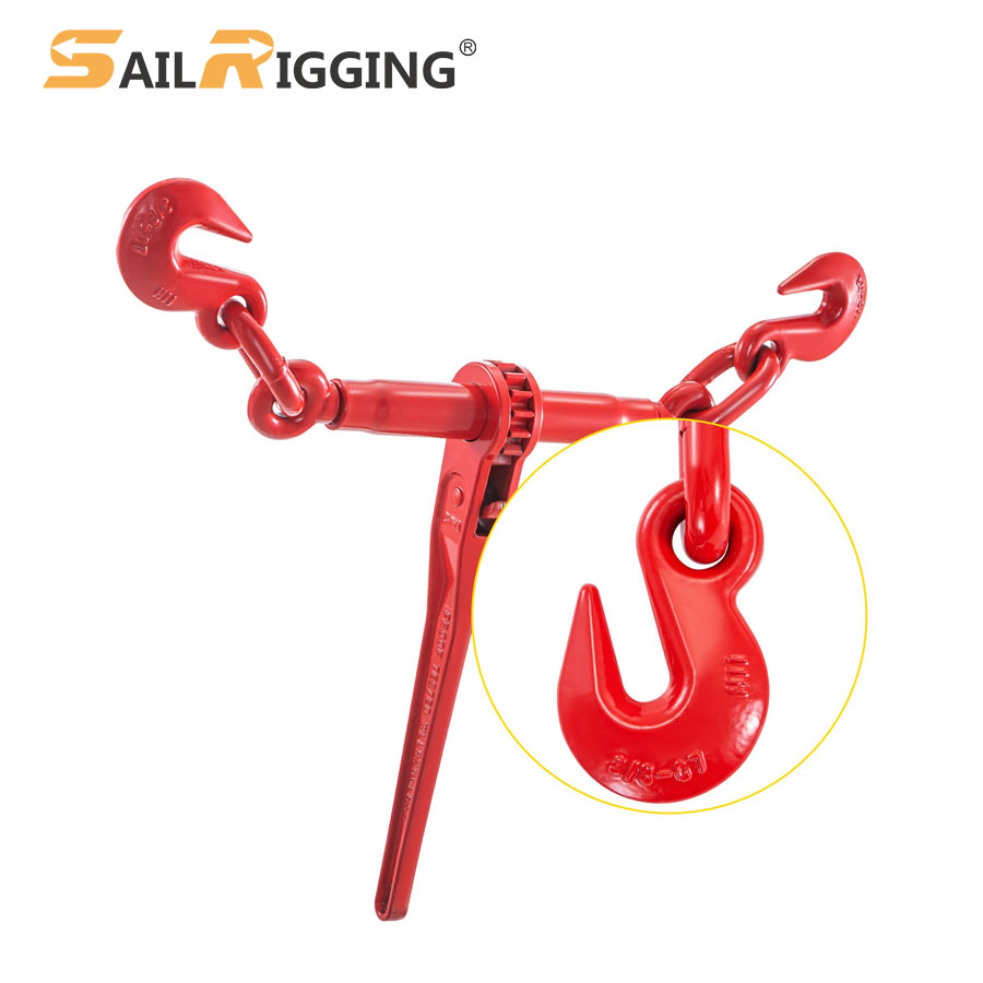 Us Type Standard 3/8-1/2in G70 Chain Ratchet Type Load Binder Drop Forged Load Binder 9200lbs Lashing Chain Binder