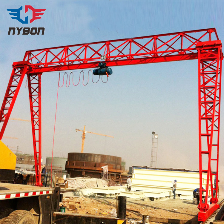 Single Beam 1-50t Electric Rail Traveling Trussed Type Engineering Gantry Crane