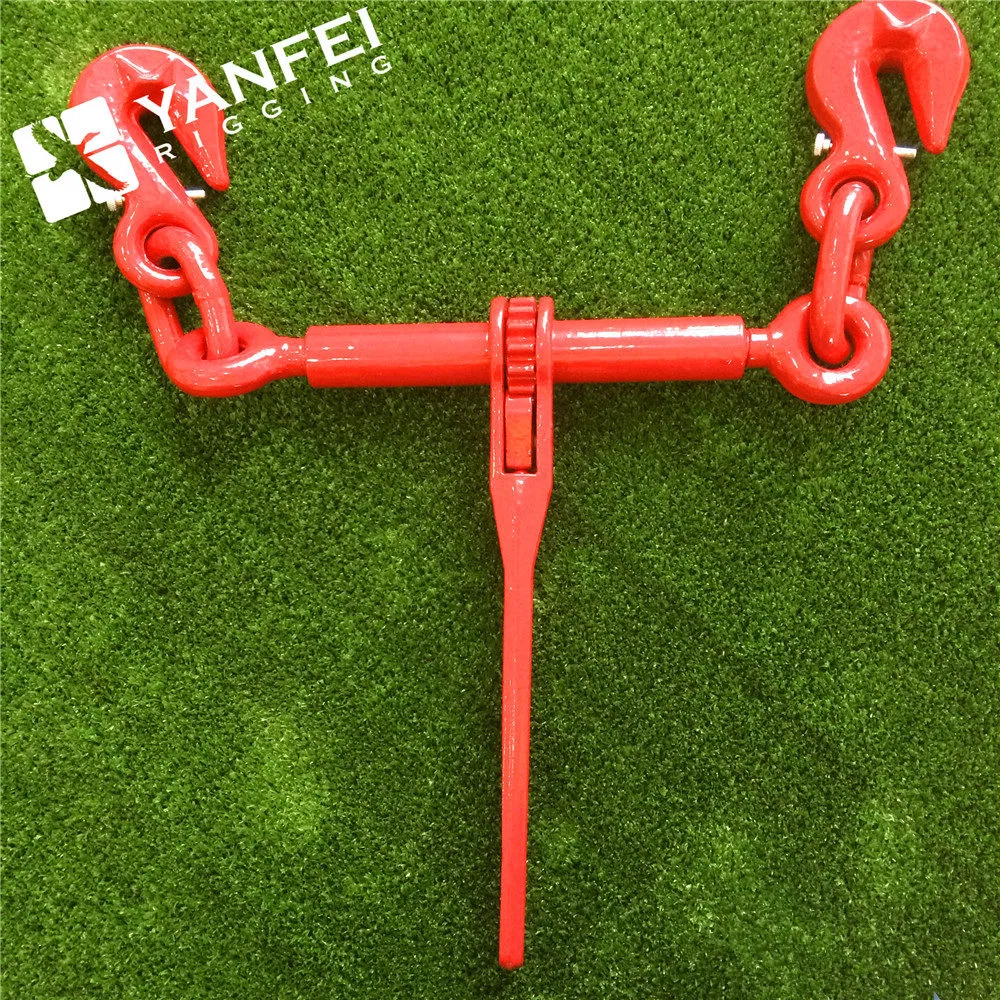 Red G80 Ratchet Load Binder with Safety Pin
