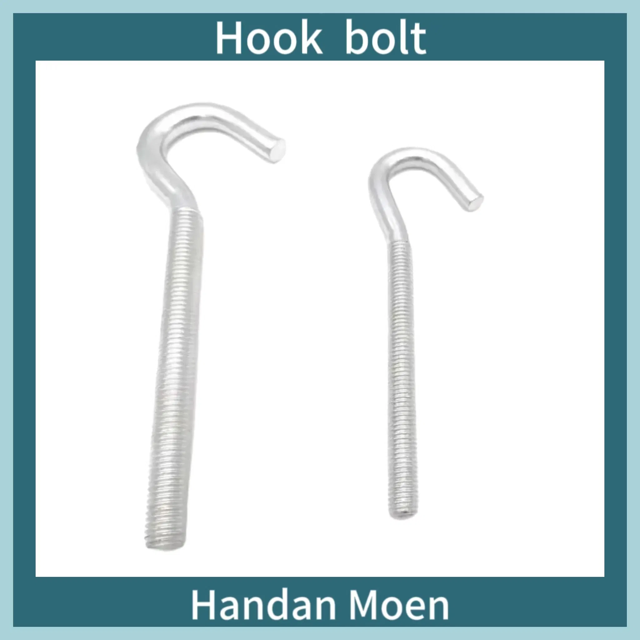 Fasteners Factory Carbon Steel Eye Bolt Grade 4.8 Screw Galvanized Hook Bolt