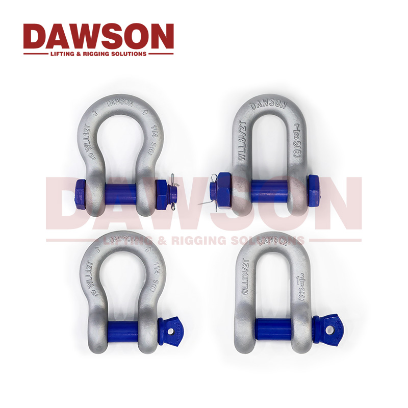 Dawson Hot DIP Galvanized Us Type Screw Pin Bow Shackle for Lifting