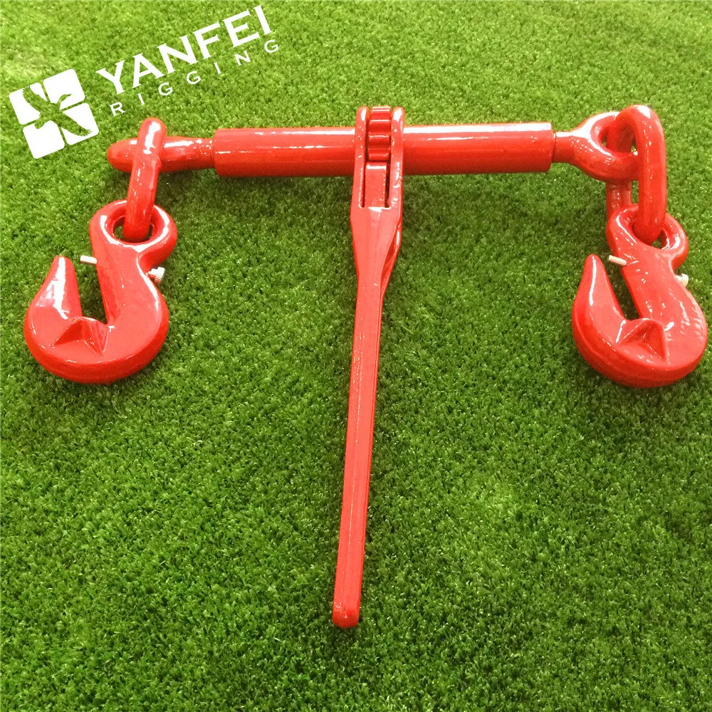 Red G80 Ratchet Load Binder with Safety Pin