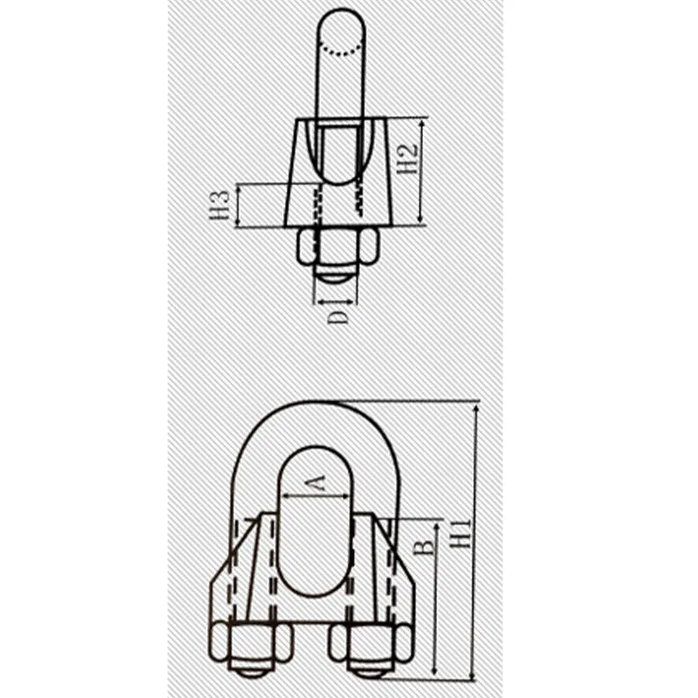 Stainless Steel Wire Rope Clamp Rigging Hardware Wire Rope Clip