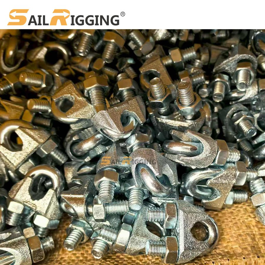 U Bolt Clip 3mm 5mm 6.5mm 8mm 10mm 26mm DIN741 Galvanized Malleable Wire Rope Clamps Rigging for Wire Rope Fitting