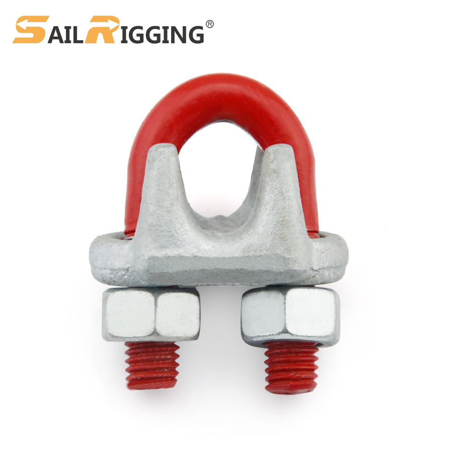 1/8'' 3/16'' 1/4'' 5/16'' Us Type Drop Forged Wire Rope Clamp G450 Wire Rope End Fitting Hot DIP Galvanized Wire Rope Clips