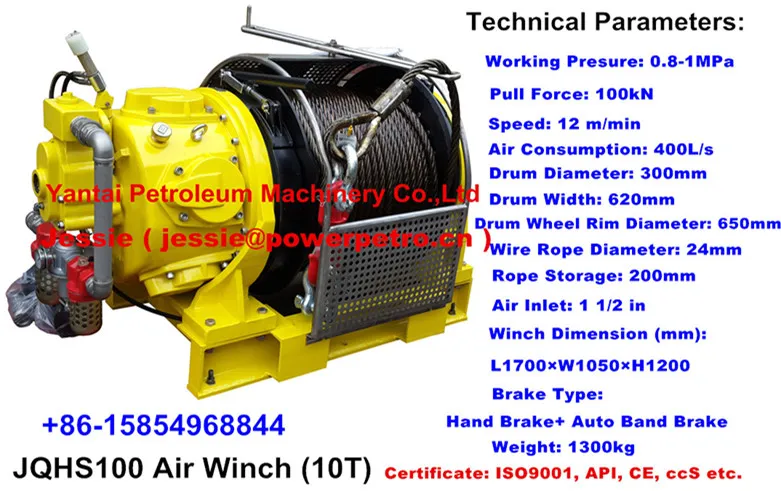 10 Ton Offshore Pneumatic Air Tugger Winch