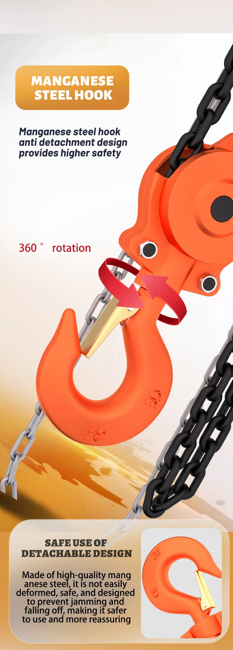 Hand Manual Lever Chain Block Hoist 8