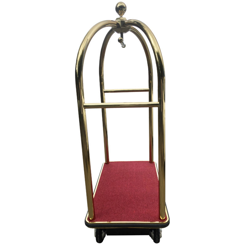 Custom Modern 4-Wheel Metal Hotel Trolley Electric Luggage Cart