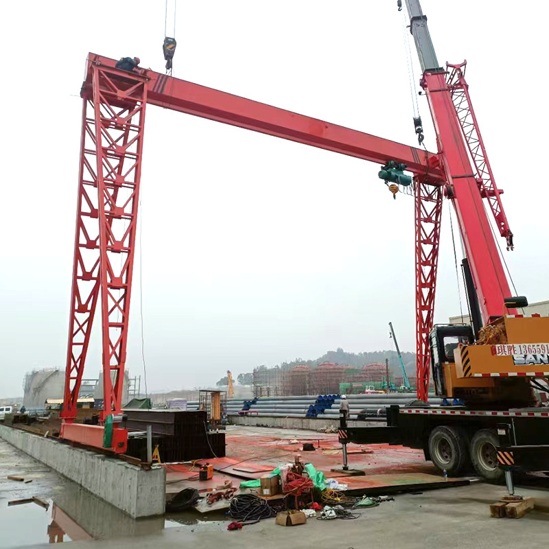 Heavy-Duty Indoor Outdoor Electric Hoist Gantry Crane with Remote