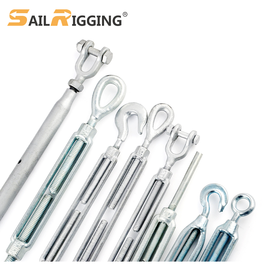 Us Type Heavy Duty Turnbuckle Us Type Forged Hardware Rigging Cable Chain Turnbuckle Hook Eye Jaw Galvanized