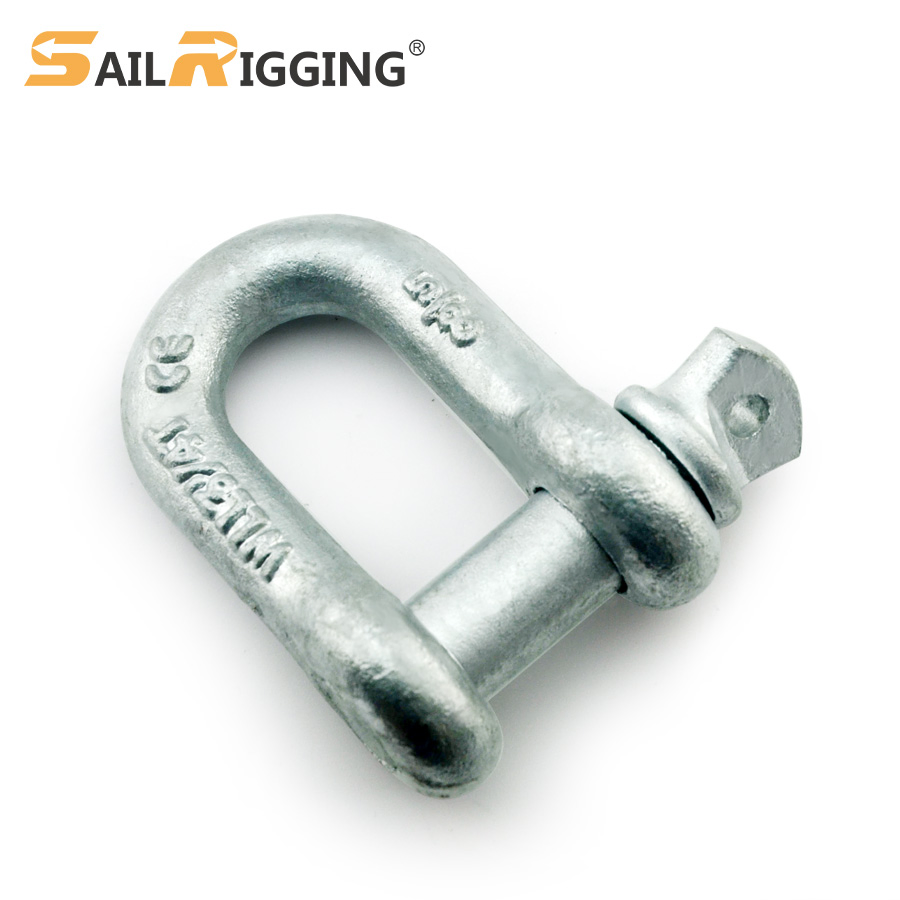 G210 D Shackle Hot DIP Galvanized Screw Pin Chain U Shackle with Screw Pin Anchor Shackles G210
