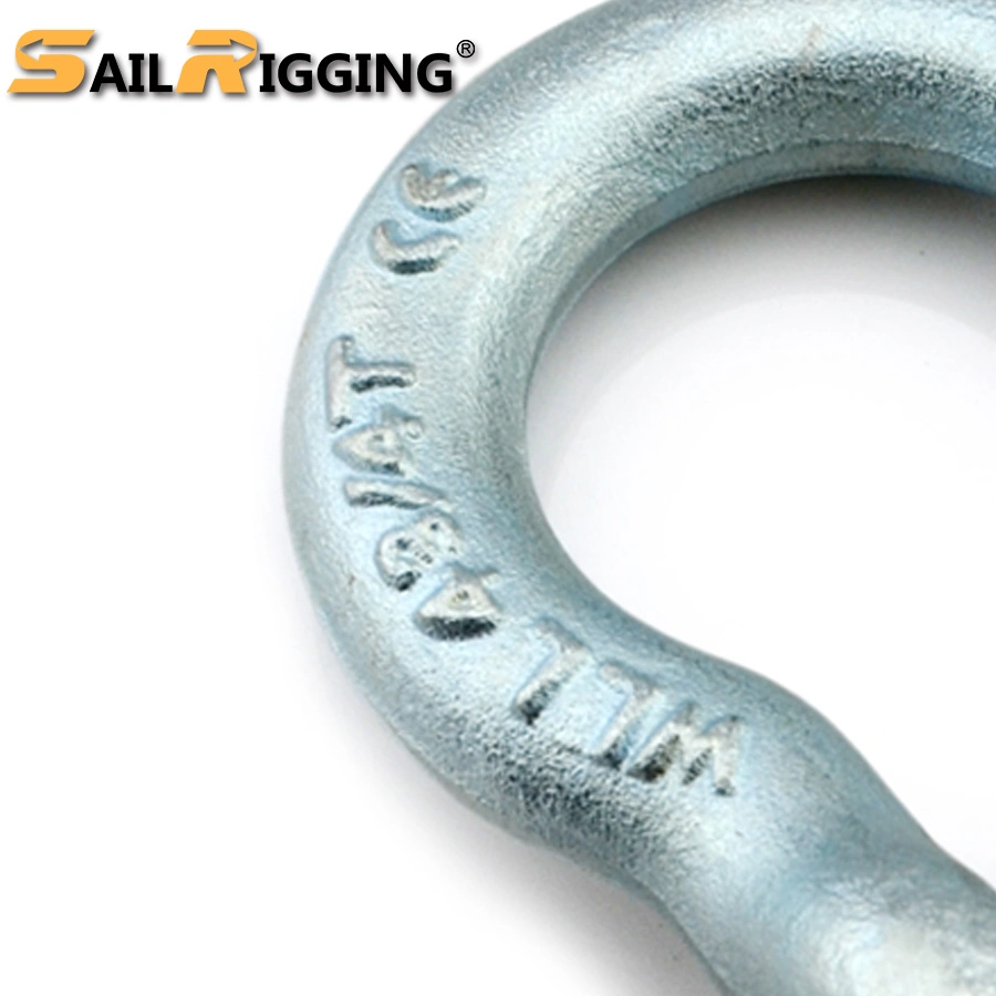 Wholesale Hardware Rigging Crane Shackle 3/4" 4.75t Galvanized Us Type G209 Anchor Shackle Steel Forged Lifting D Ring Bow Shackle