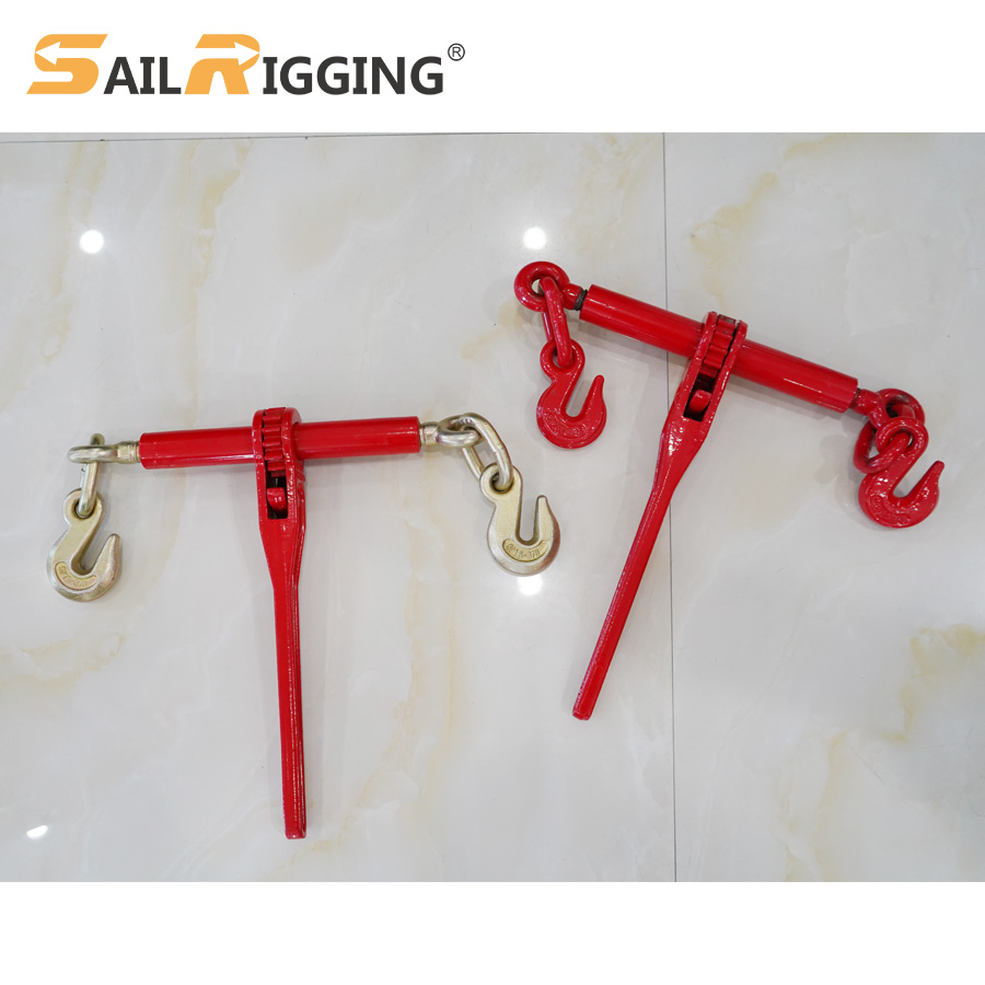 G70 Red Powder Coated Us Ratchet Load Binder for Vehicle Cargo Transport Safety