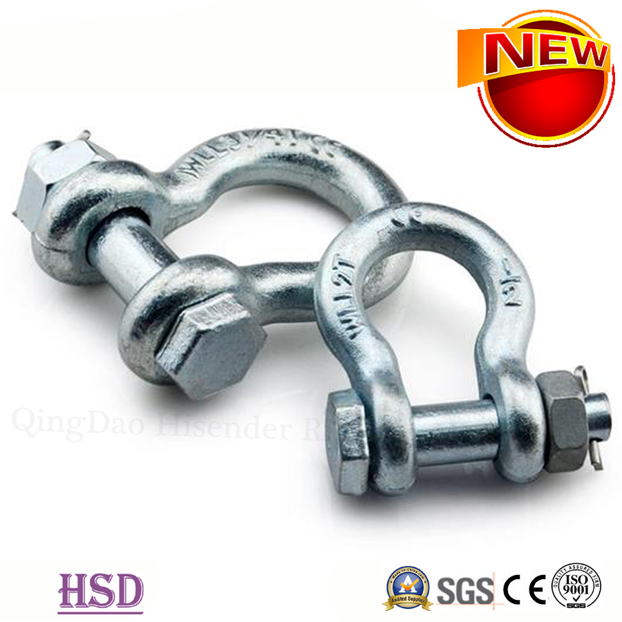 Rigging Fittings Galvanized Yellow Pin Us Forged U Bolt G209 Shackle