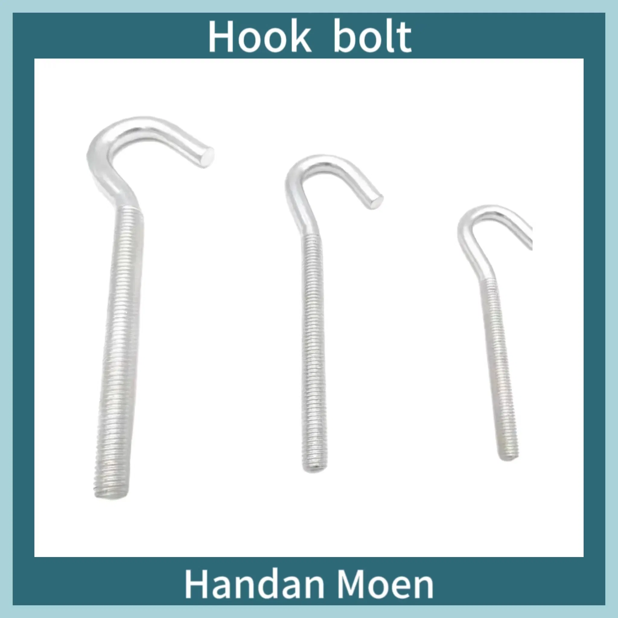 Fasteners Factory Carbon Steel Eye Bolt Grade 4.8 Screw Galvanized Hook Bolt