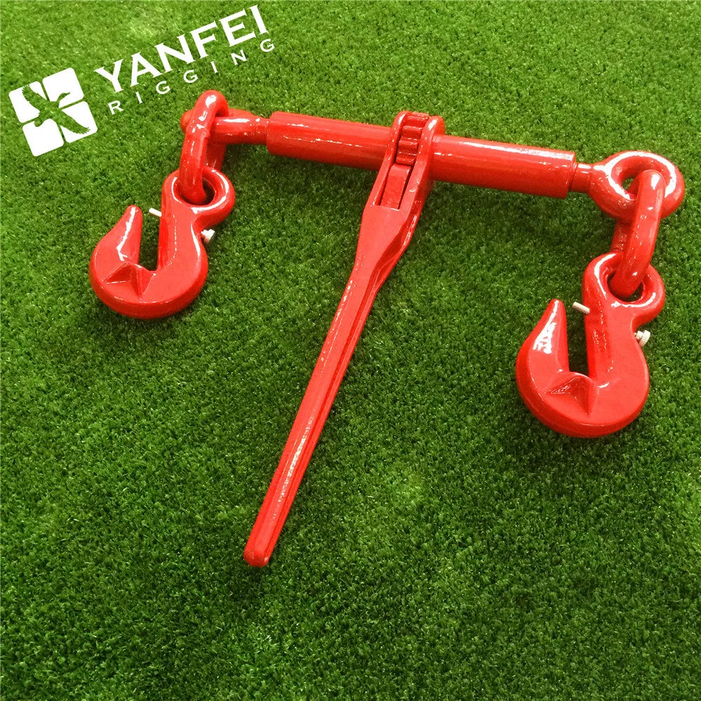 Red G80 Ratchet Load Binder with Safety Pin