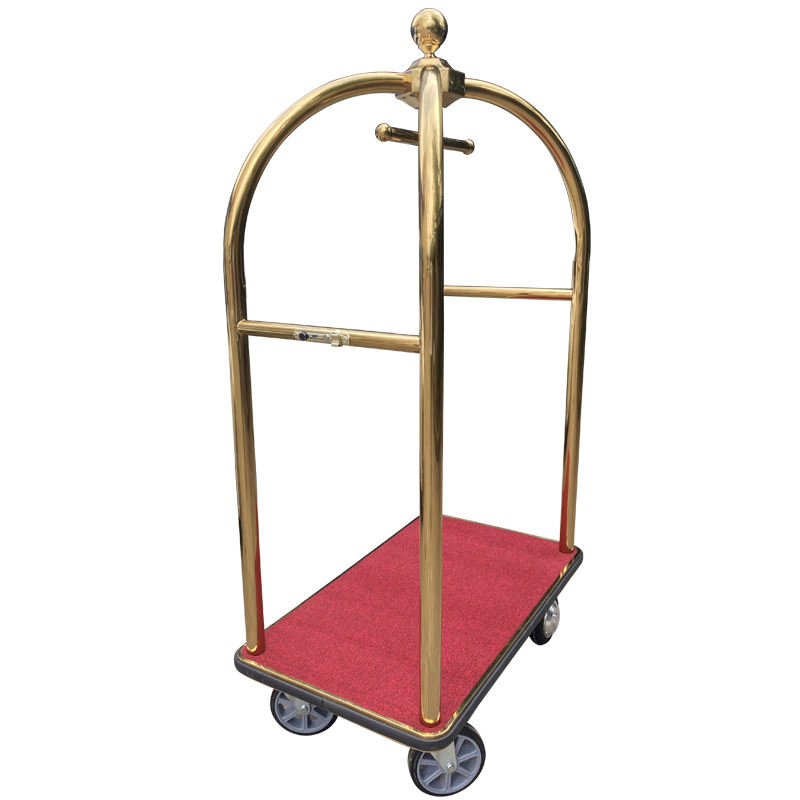 Custom Modern 4-Wheel Metal Hotel Trolley Electric Luggage Cart