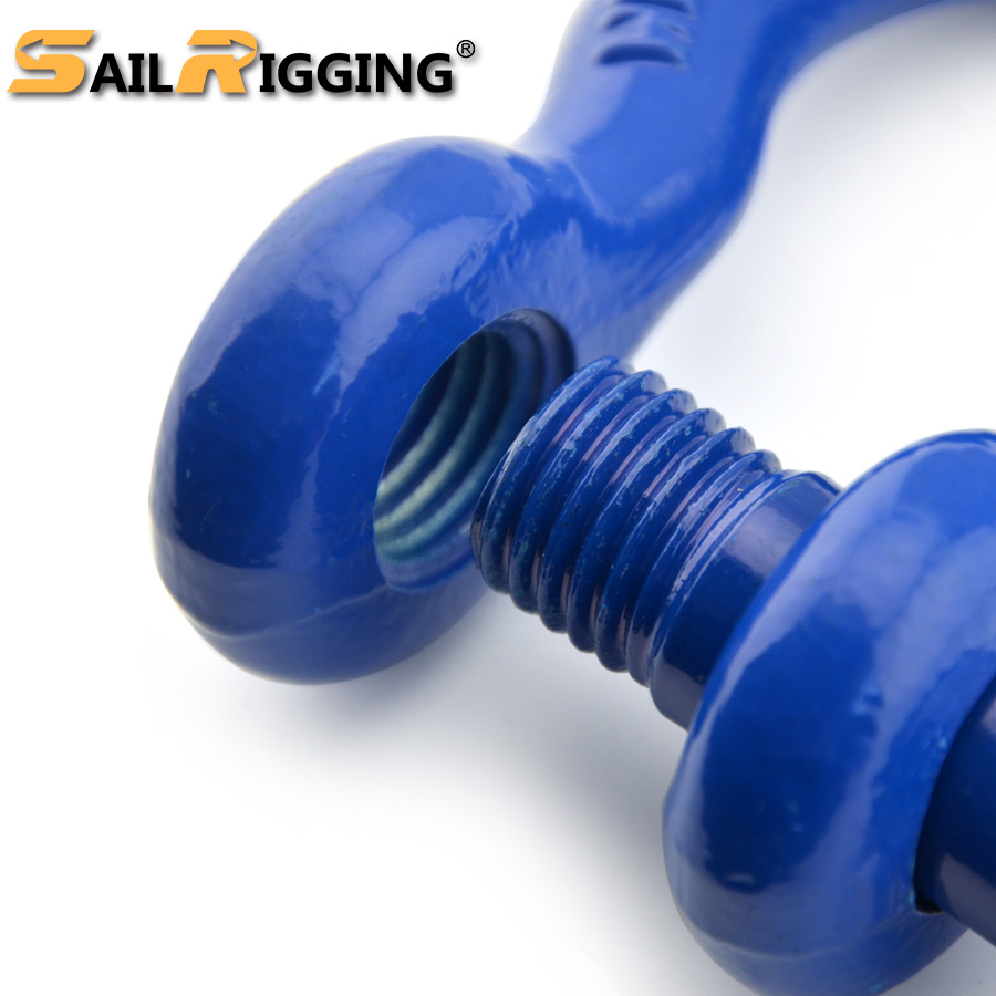 Wholesale Hardware Rigging Crane Shackle 3/4" 4.75t Galvanized Us Type G209 Anchor Shackle Steel Forged Lifting D Ring Bow Shackle