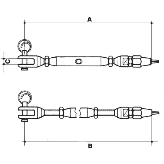 Stainless Steel Fork and Swift Terminal Turnbuckle