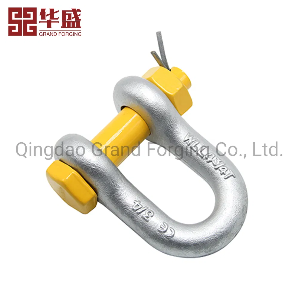 Rigging Hardware Forging Parts Us Type G210 G209 G2150 G2130 Die Forging Marine Carbon Steel Forged Chain Lifting Shackle D Shackle Bow Shackle Anchor Shackle