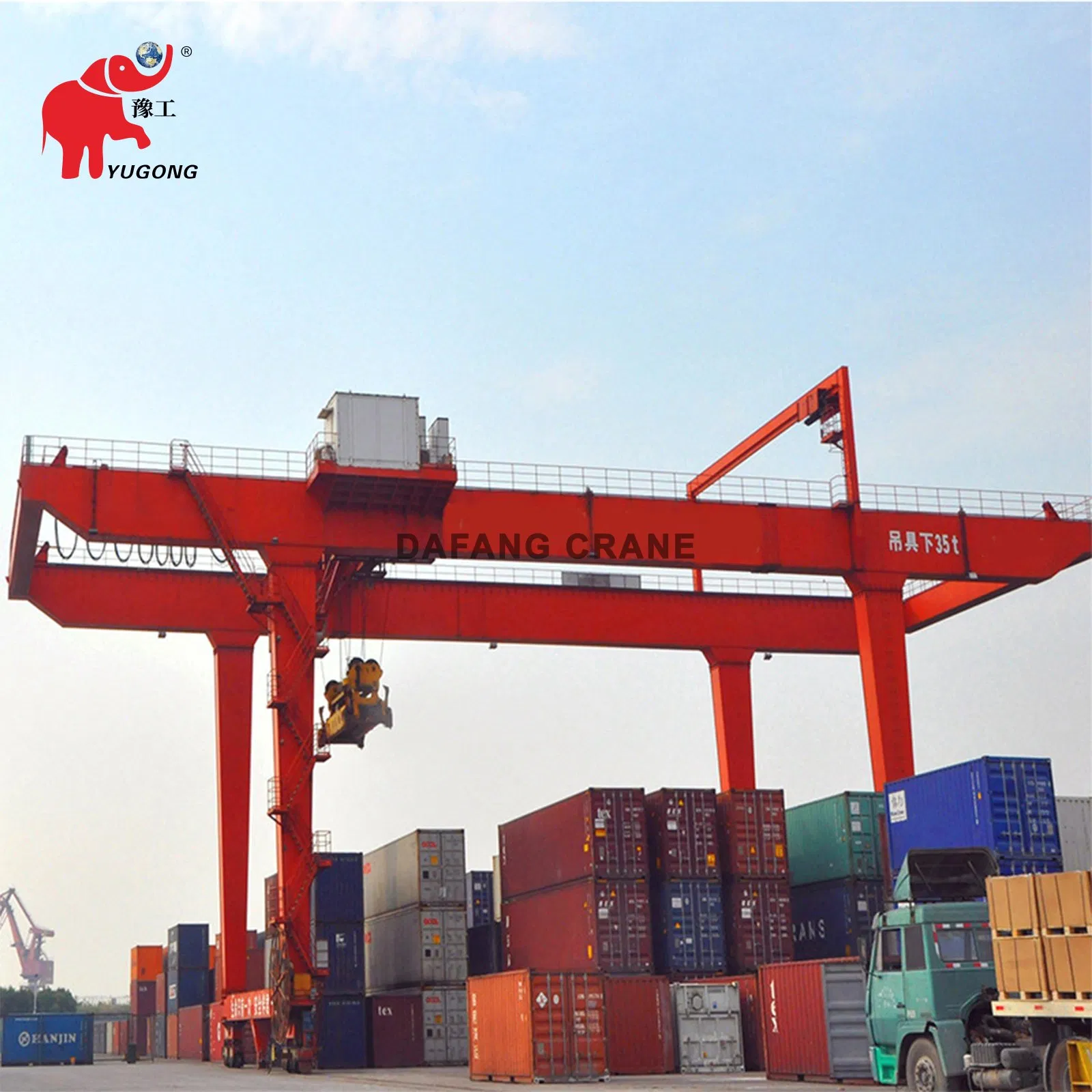 10 Ton 20 Ton 25ton 30ton 40ton 50ton 60ton Port Container Lifting Rail Mounted Gantry Cranes Mobile Harbour Crane with Spreader