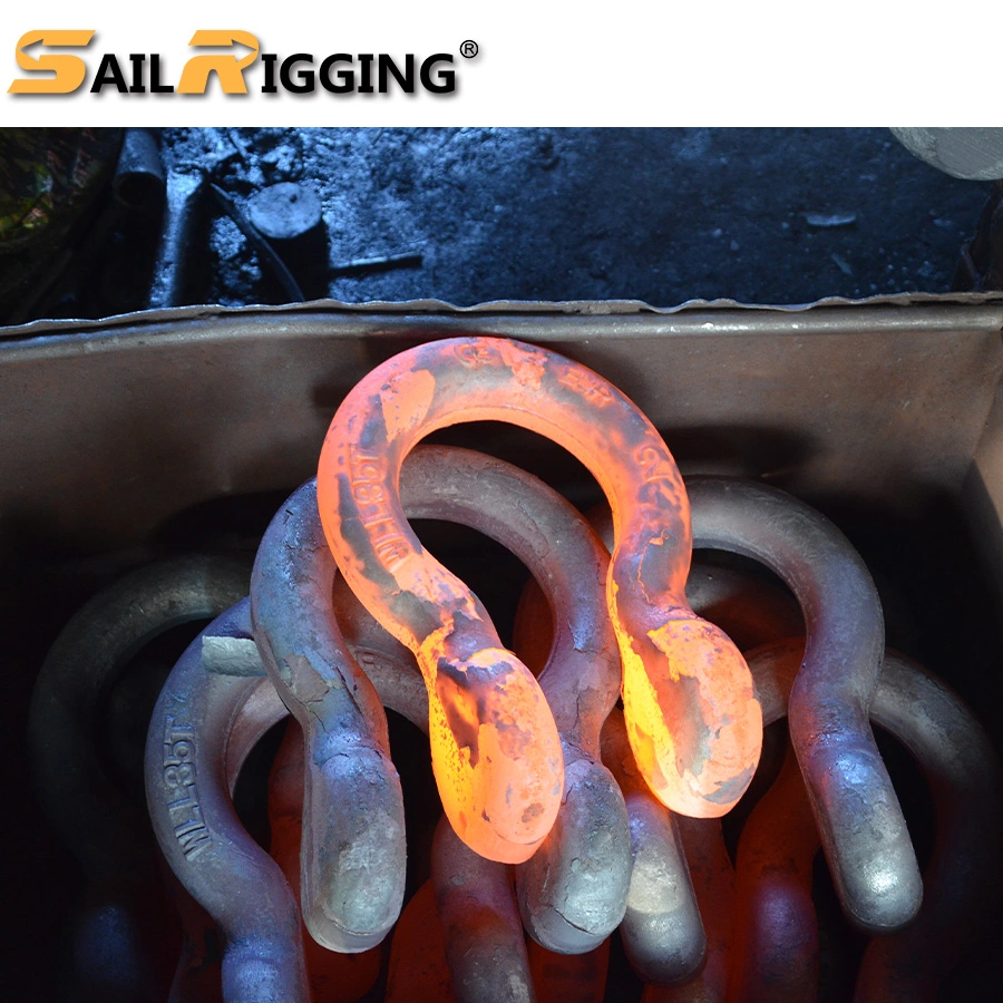 Wholesale Hardware Rigging Crane Shackle 3/4" 4.75t Galvanized Us Type G209 Anchor Shackle Steel Forged Lifting D Ring Bow Shackle