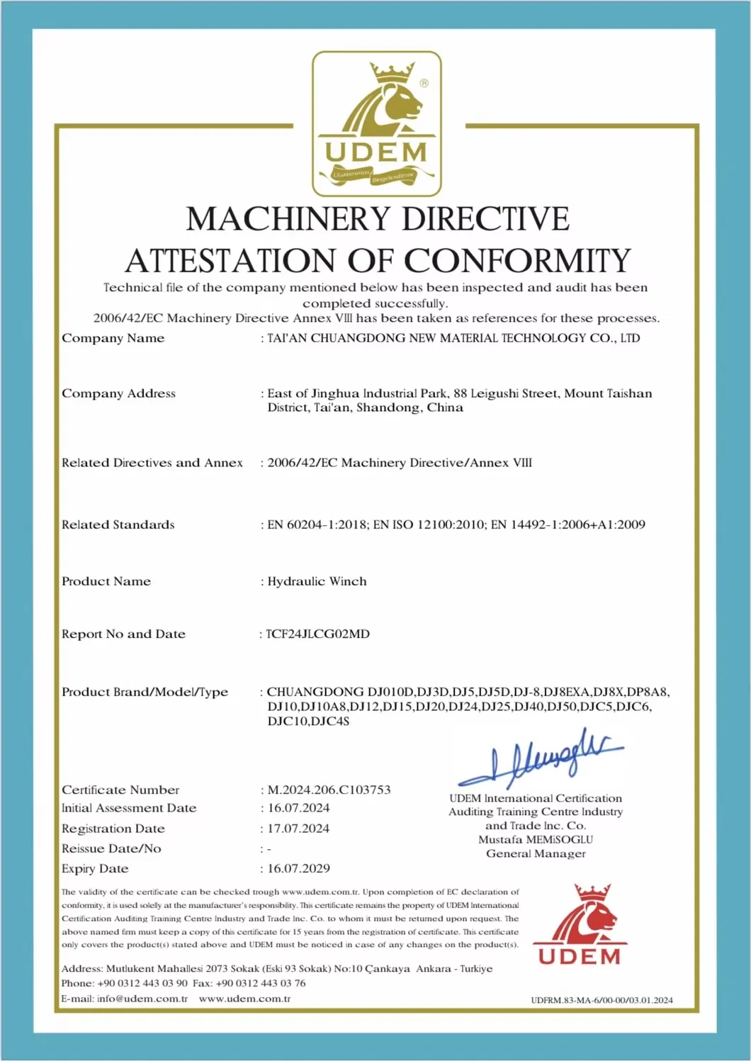 CE ISO Certification