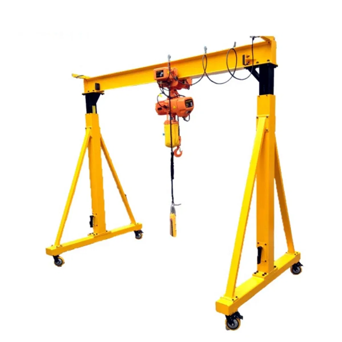 Warehouse Mobile Gantry Crane with High Quality Chain Hoist
