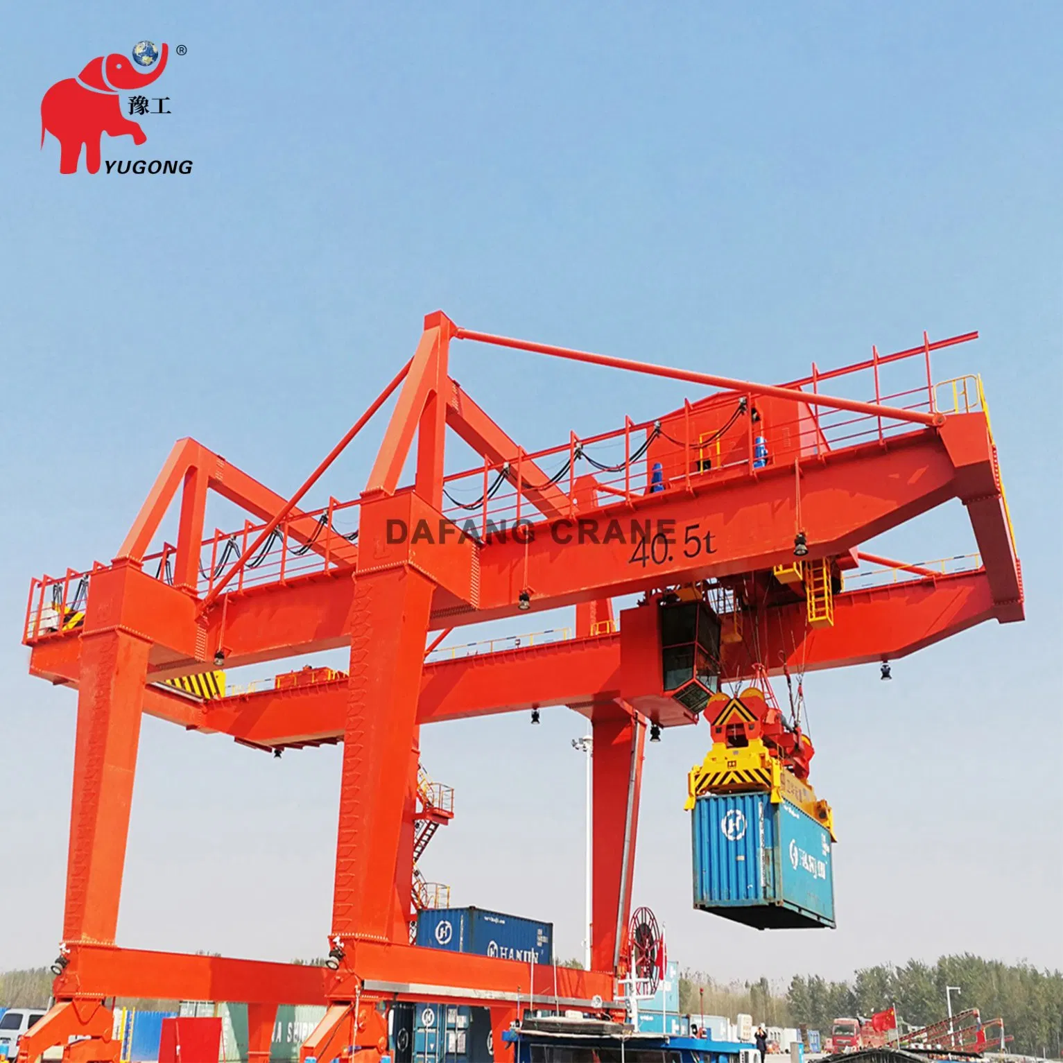 10 Ton 20 Ton 25ton 30ton 40ton 50ton 60ton Port Container Lifting Rail Mounted Gantry Cranes Mobile Harbour Crane with Spreader