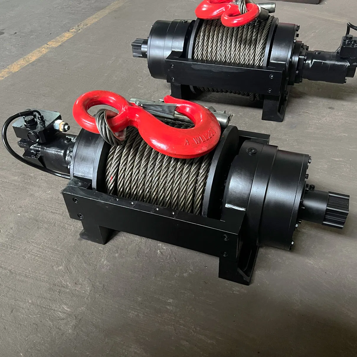 20 Ton Hydraulic Truck Winch Free Spooling Air Clutch with Wire Rope and Hook