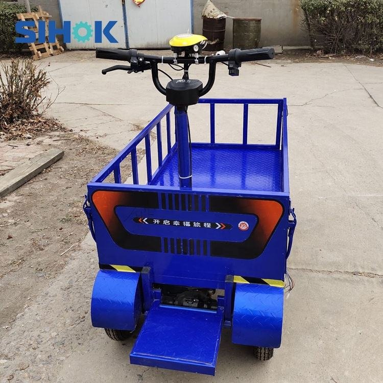 China Heavy Duty 2000kg Cargo Storage Transport Tool Four Wheel Motor Power 60V 1.5kw Flatbed Electric Trolley for Sale