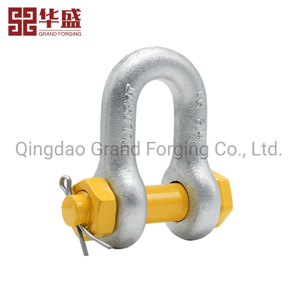 Rigging Hardware Forging Parts Us Type G210 G209 G2150 G2130 Die Forging Marine Carbon Steel Forged Chain Lifting Shackle D Shackle Bow Shackle Anchor Shackle