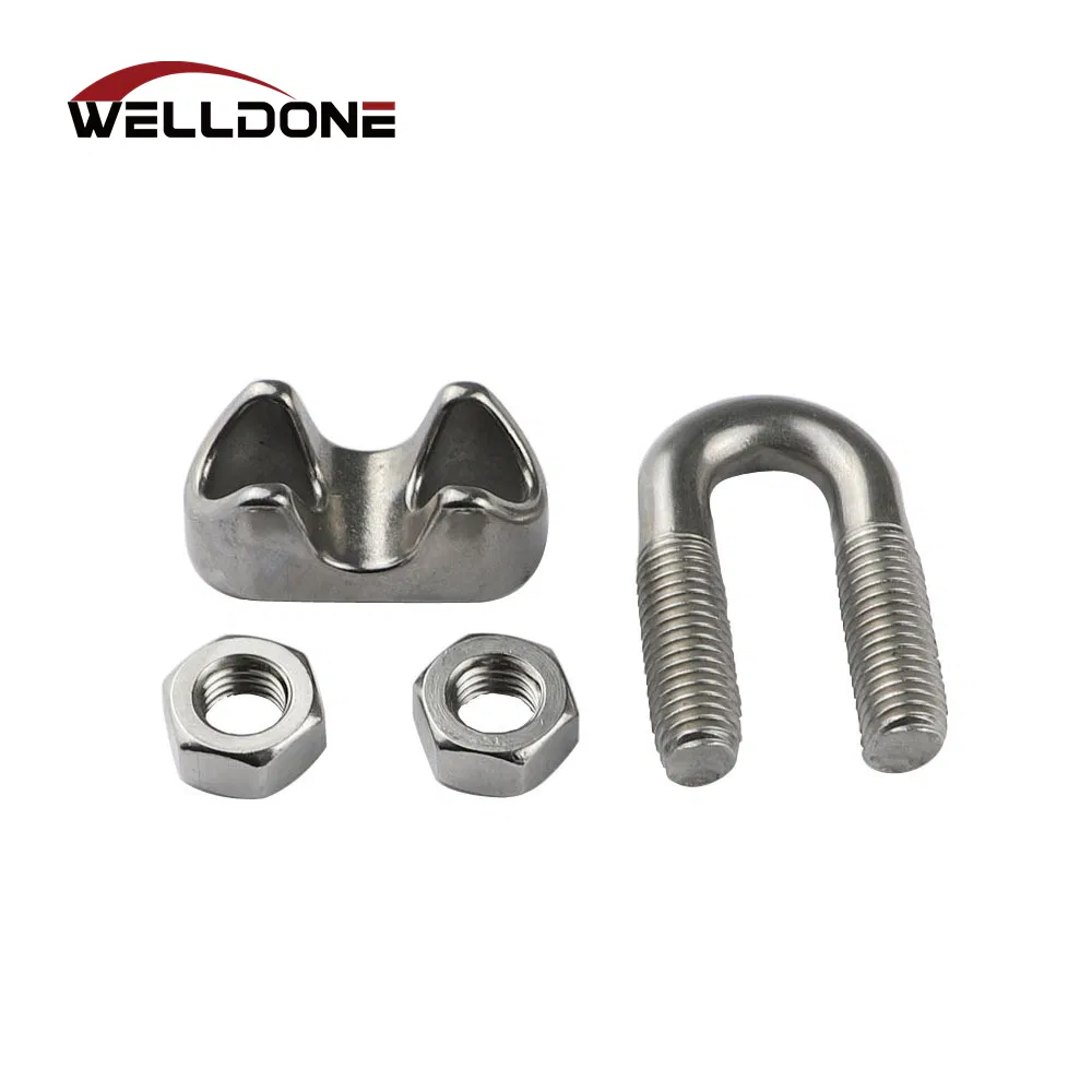 304 316 Stainless Steel JIS Us Type Malleable DIN741 Wire Rope Clips