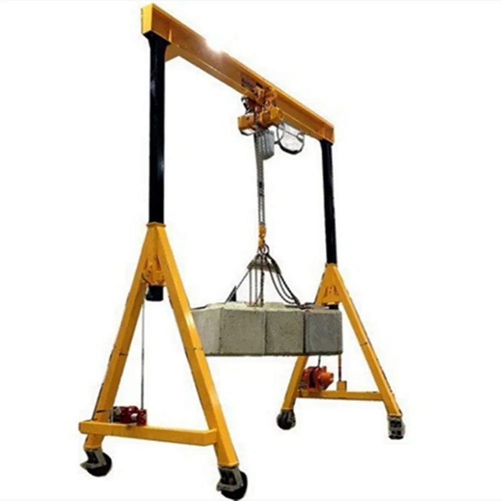 Warehouse Mobile Gantry Crane with High Quality Chain Hoist