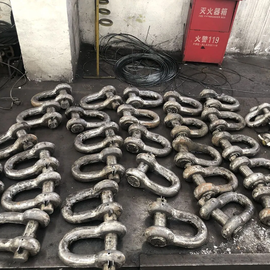 U. S Type Forged HDG Carbon/Alloy Steel Screw Pin Bow/Dee Shackle for Lifting/Floating Docks/Aquaculture/Ship/Marine/Load/Fender with CE/ISO Cert